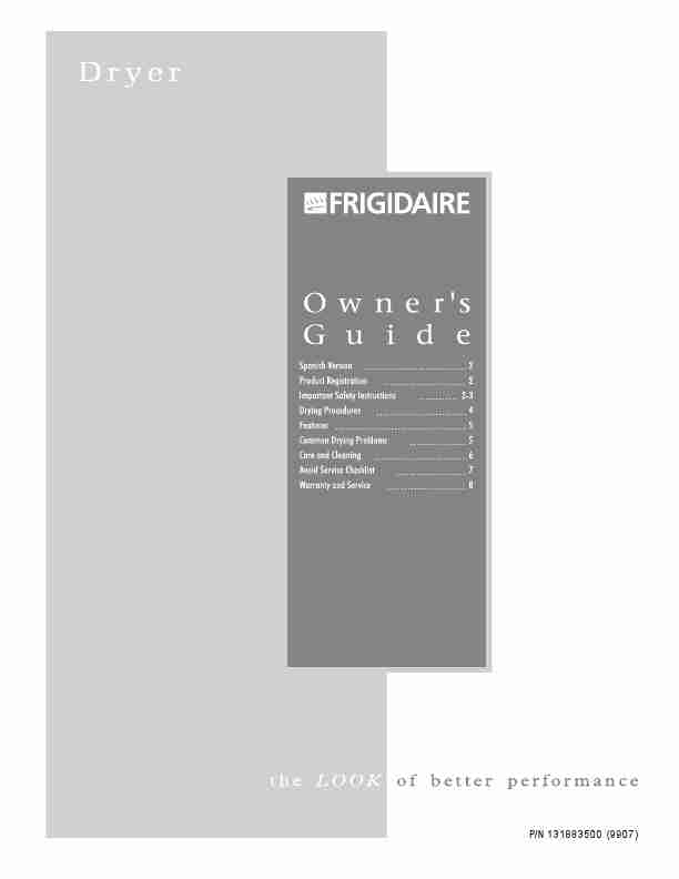 Frigidaire Clothes Dryer 131883500-page_pdf